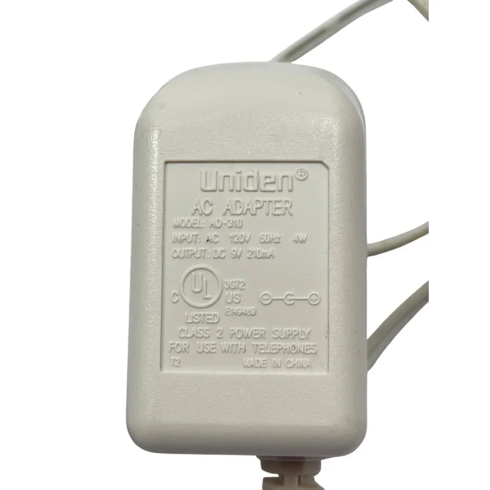 Uniden AC Adapter AD-310 120V Input 9V 210mA Output For Telephone Use 111d